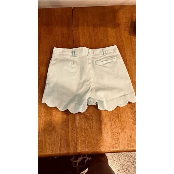 J. Mclaughlin Blue Scalloped Shorts Womens Size  4 - Picture 8 of 10